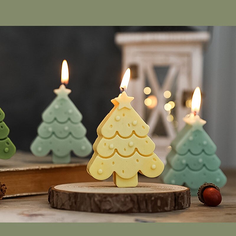 Kerstboom Geurkaars Boom Vorm Kaarsen Voor Kerst Woondecoratie Houden De Lucht Verse Desktop Ambachten U2