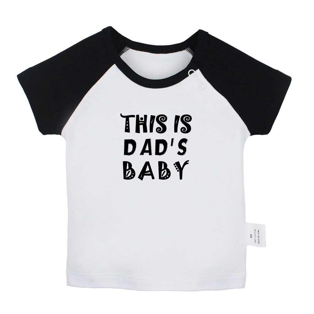 Idzn Nieuw Dit Is Papa &#39;S Baby Fun Art Gedrukt Baby Jongens T-shirts Leuke Baby Meisjes Korte Mouwen T-shirt pasgeboren Katoenen Tops Kleding: BabyCB7734D / 0-6M