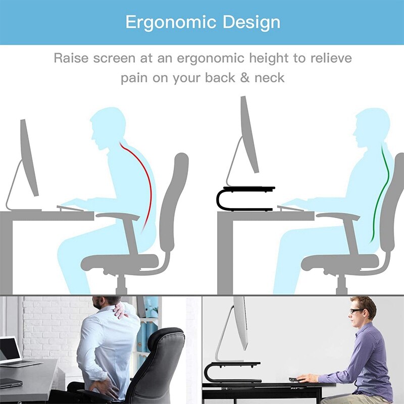 Computer Monitor Increased Shelf Support Base Sn Office Supplies Desktop Storage Box Keyboard Organizer Rack