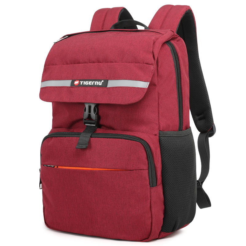 Tigernu-mochilas ligeras para ordenador portátil antirrobo para hombre y mujer, morrales escolares para adolescentes, niñas y niños: Red