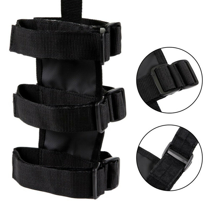For Jeep Wrangler YJ TJ JK Trucks Car Accessories 1PC Adjustable Red/Black Roll Bar Safety Fire Extinguisher Holder Safety Belt