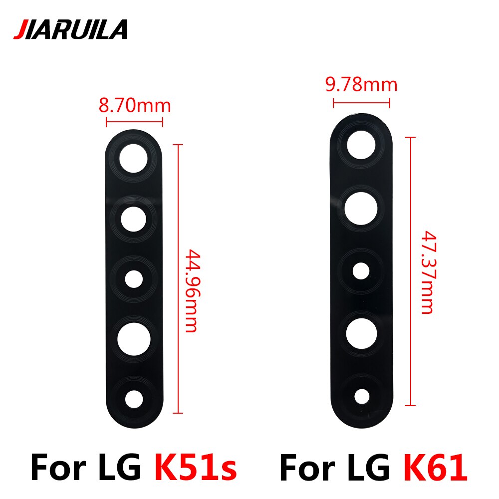 2Pcs Back Camera For LG K8 K41S K42 K51 k51S K61 K62 Plus Mobile Phone Housing Rear Camera Glass Lens Cover With Adhesive + Tool