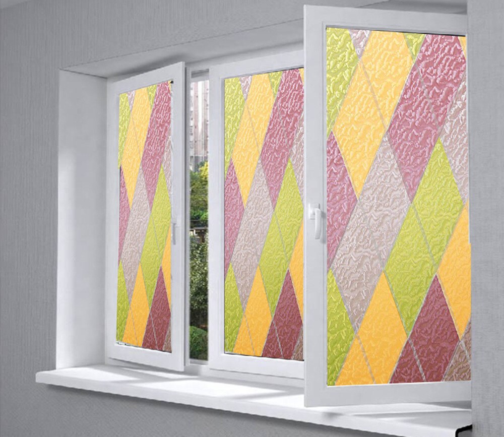Sunice 2D printed static window film home Decorative glass Films Privacy Static Cling stickers Frosted Windows sticker decal