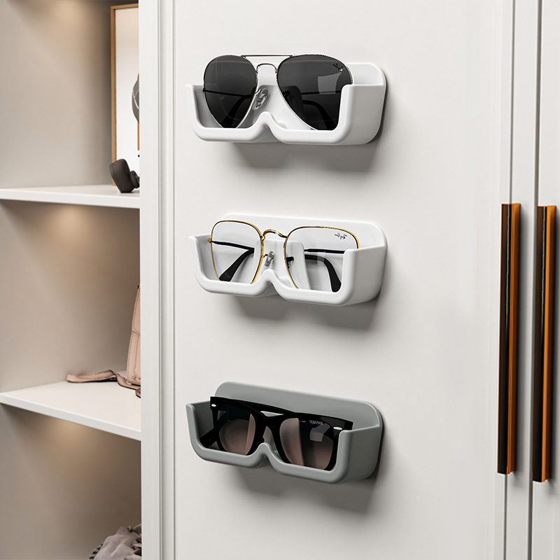 High End Wall Mounted Eyeglasses Organizer Stand No-Punch Sunglasses Organizer Premium Sunglasses Display Case Home Storage Rack