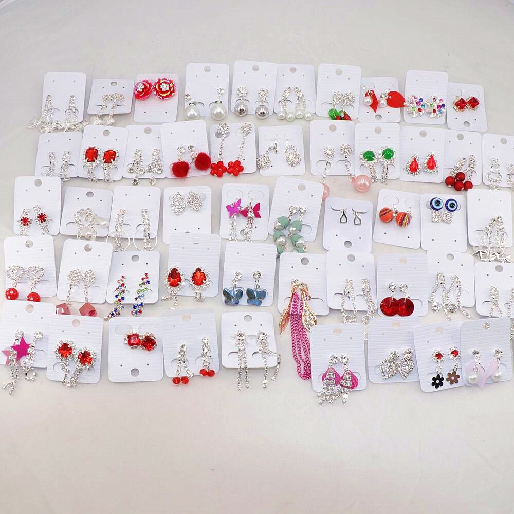 30 paare/lose Mischen Stil Nette Kristall Clip Ohrringe Für Frauen Partei Jewlery