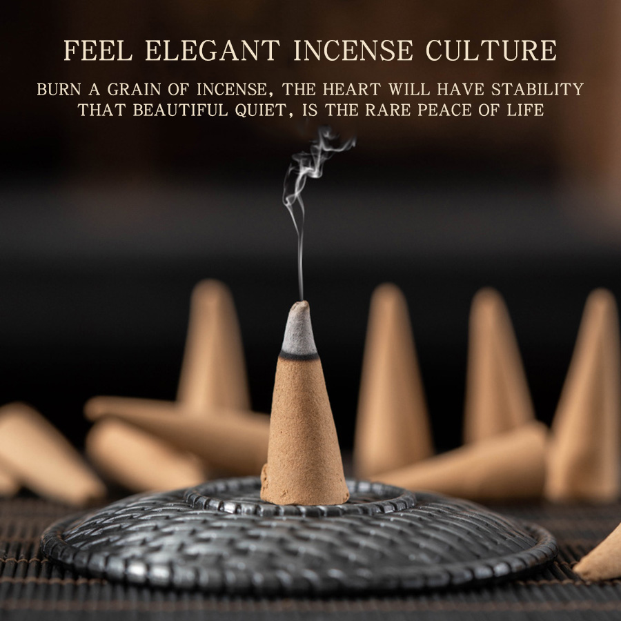 100 Capsules/1 Box Sandalwood Cone-Shaped Incense Tower Incense Large Cylindrical Octagonal Box - Magic Moments, Meditation and Yoga , - Suitable for Home Air Purification, Aromatherapy, Yoga, Office, Tea Room, Health Center, Aromatherapy