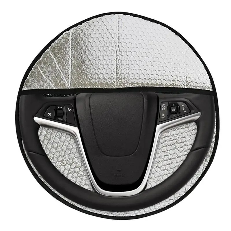 Universele Auto Stuurwiel Zonnescherm Cover Opvouwbaar Schild Auto Stuurwiel Reflecterende Interieur Accessoires Stuurhoezen