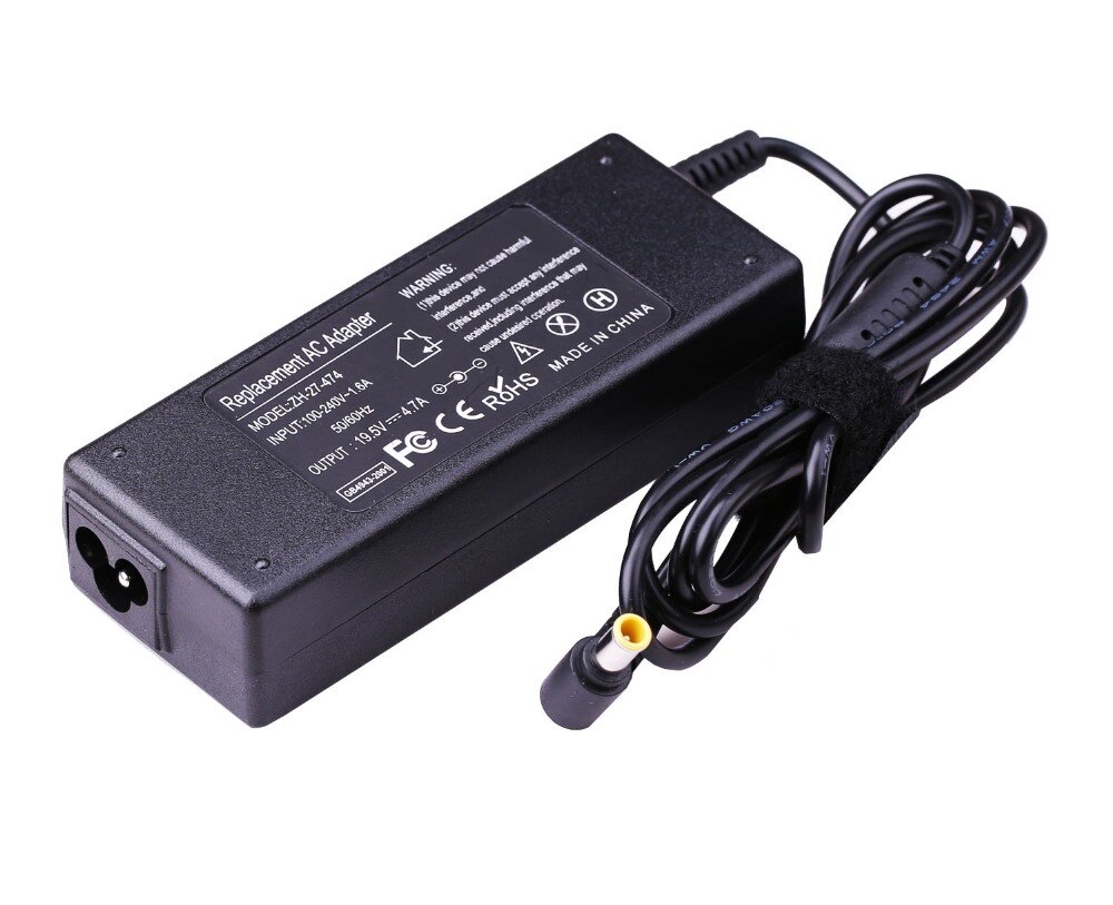 19,5 v 4,7 a 90w laptop ac power adapter charger for sony vaio vgn-ax vgn-bx vgn-c vgn-cr vgp vpc vgc 6,0 x 4,4mm