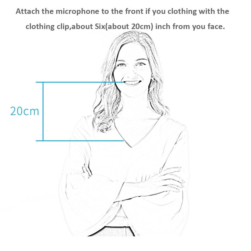 Lavalier Microphone Lapel Condenser Mic Omnidirectional Noise Canceling for Camera and Phone