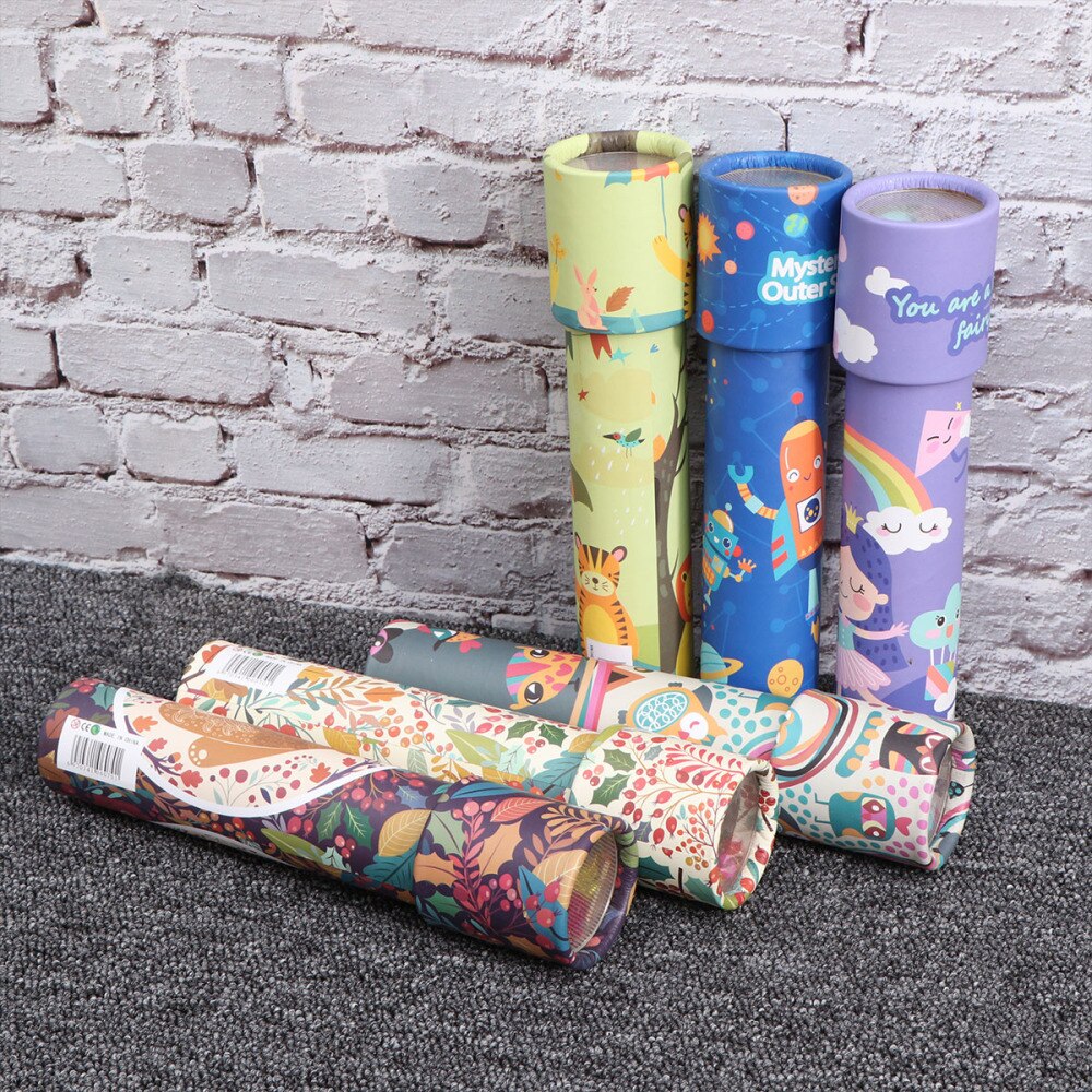 6 stücke Nette Kaleidoskop Spielzeug Bunte freundlicher Schild Pädagogisches Kindergarten freundlicher Polygon Prisma Kaleidoskop Spielzeug für Mädchen