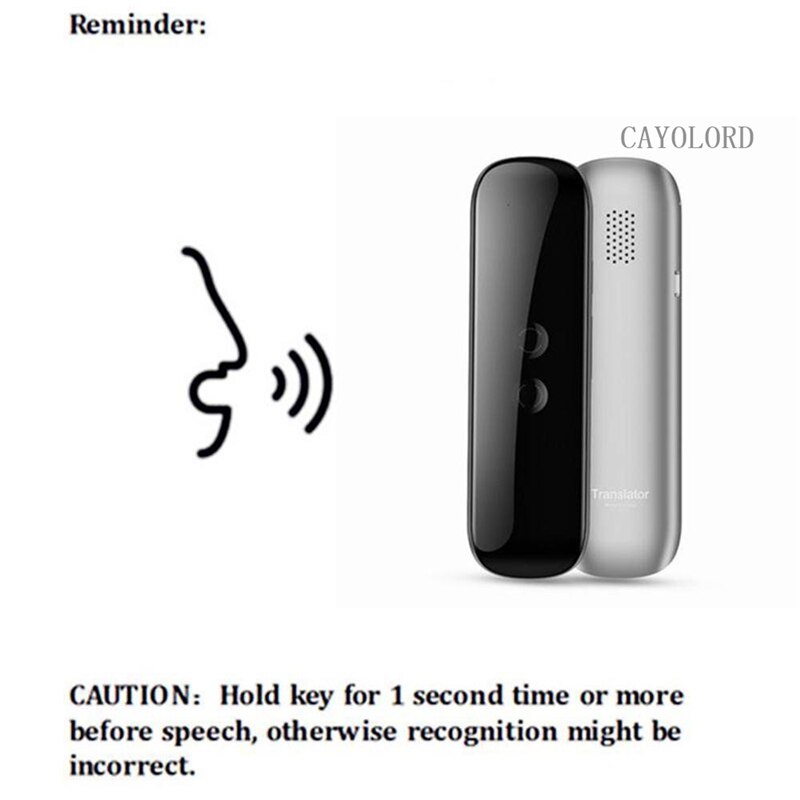 Draagbare Bluetooth Smart Voice Offline Taal vertaler Snelle Real Time Vertaling Order Voedsel Studeren Reizen
