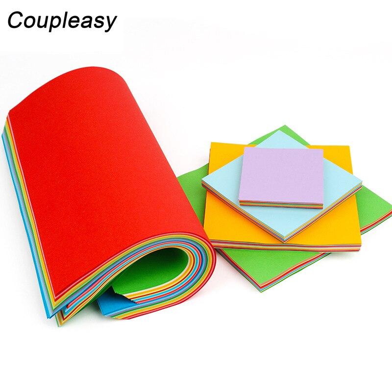 100 Sheets 70gsm Mix Color Kraft Paper Children DIY Handmade Square Paper Kids Folding Paper-Cut Material Cardstock