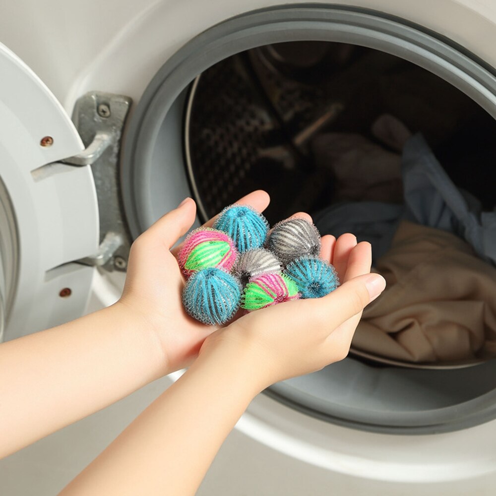 6 Stck Nylon Wäsche Ball Dekontamination Waschmaschine Waschen Und Schutz Ball Kleben Und Entfernen Haar Entfernung Reinigung