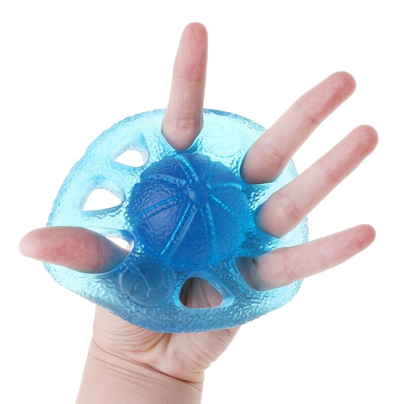8 Hole Hand Grip Strengthener TPE Soft Elastic Finger Grip Exerciser Physical Therapy Finger Exerciser
