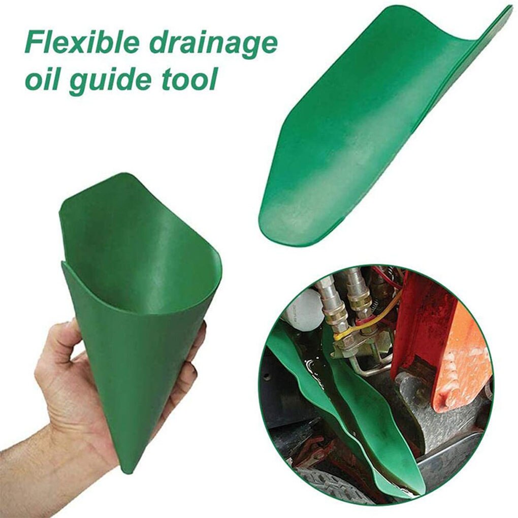 Olie Aftappen Tool Auto Motorfiets Motorolie Flexibele Rubber Aftappen Trechter Auto Reparatie Tool