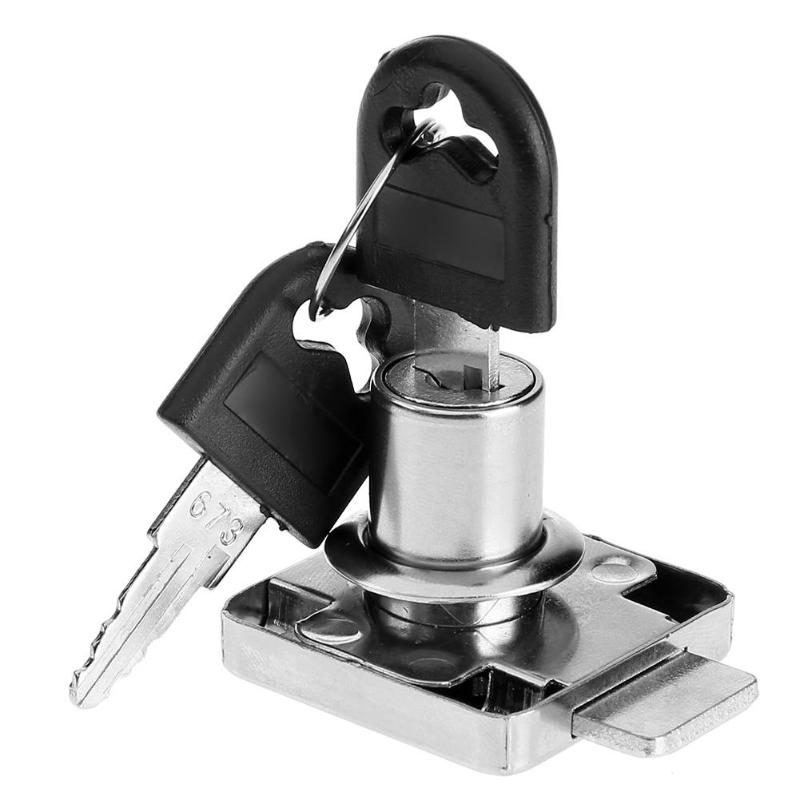Cold Rolled Steel Drawer Lock Desk Wardrobe Furniture Cabinet Lock Core with 2 Keys Security Hardware