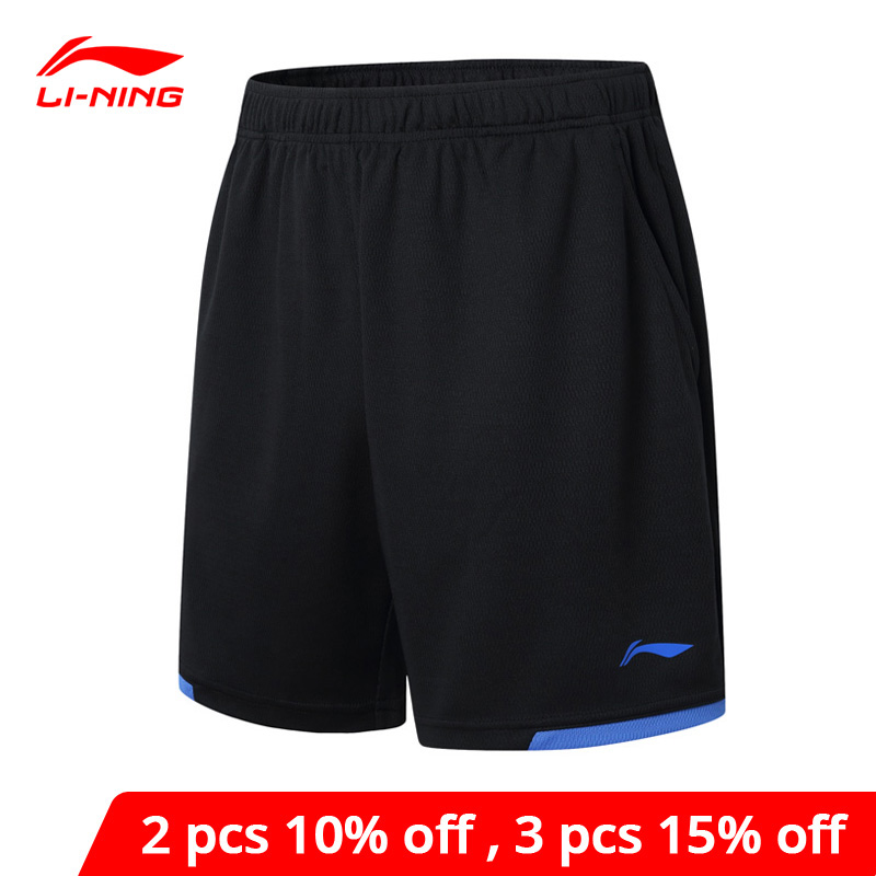 Li-ning badmintonshorts til mænd på tør åndbar konkurrencebund 100%  polyesterfor for sportsshorts aapm 143 mky 300