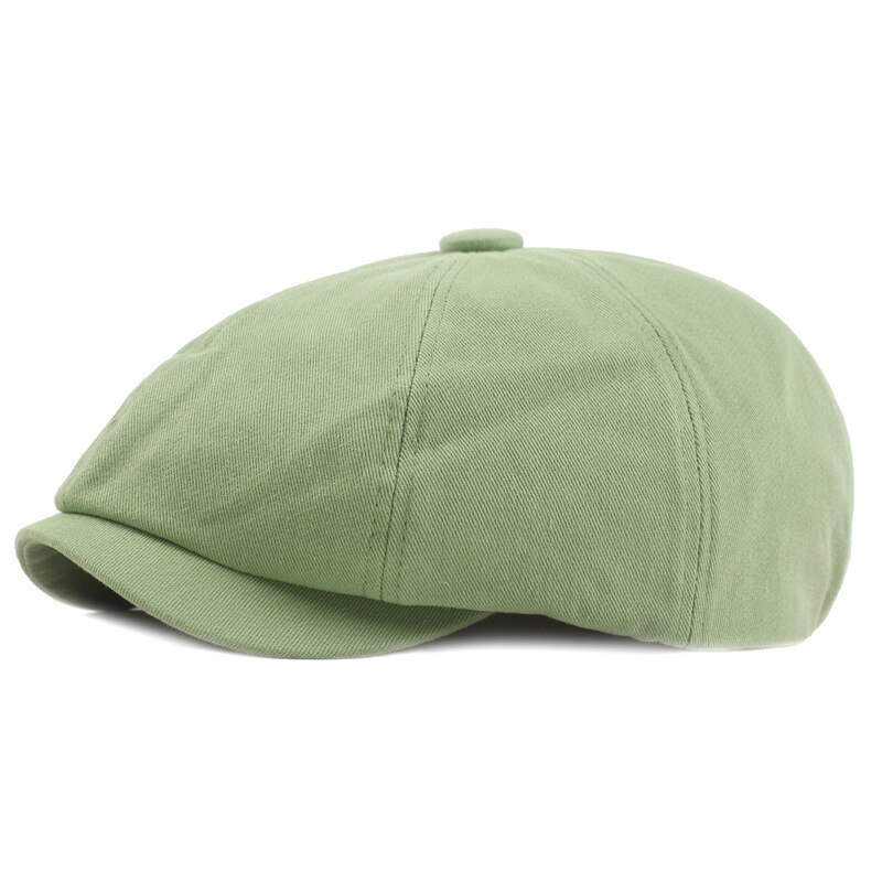 Octagonal Hats Men Captain Painter Woman Beret Casual Newsboy Hat Spring Summer Autumn Retro Beret Hat Octagonal Cap Male: Green