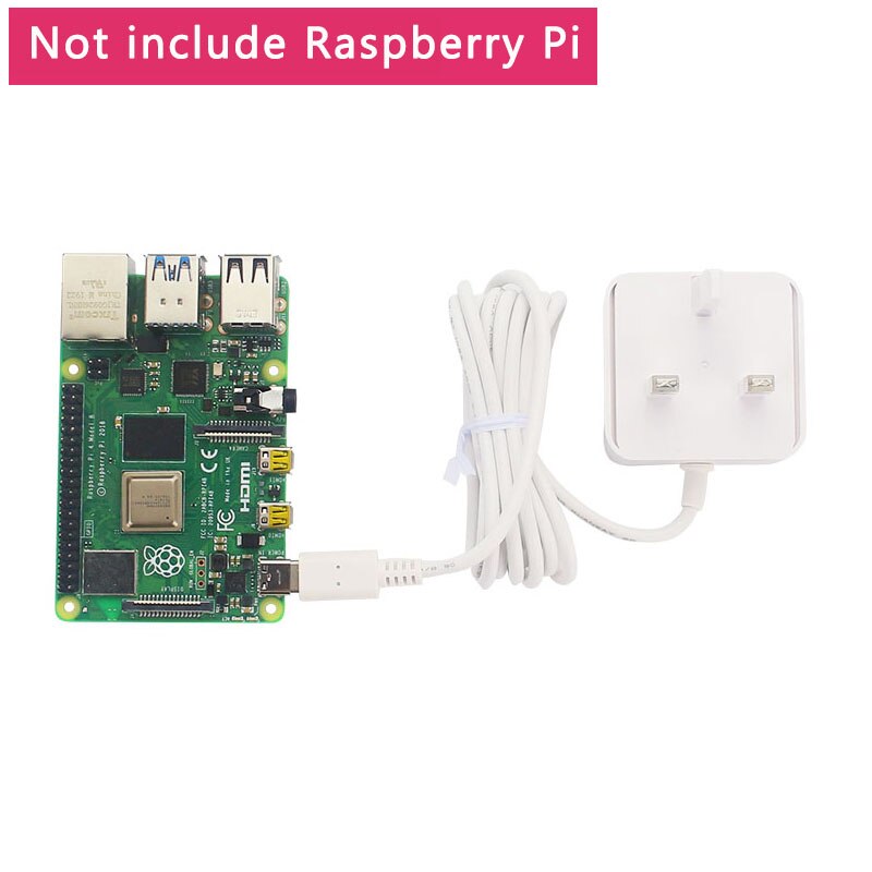 Offizielle Original Raspberry Pi 4 Netzteil 5V 3A USB-C Weiß Power Ladegerät Power Adapter für Raspberry Pi 4 modell B 1G/2G/4G