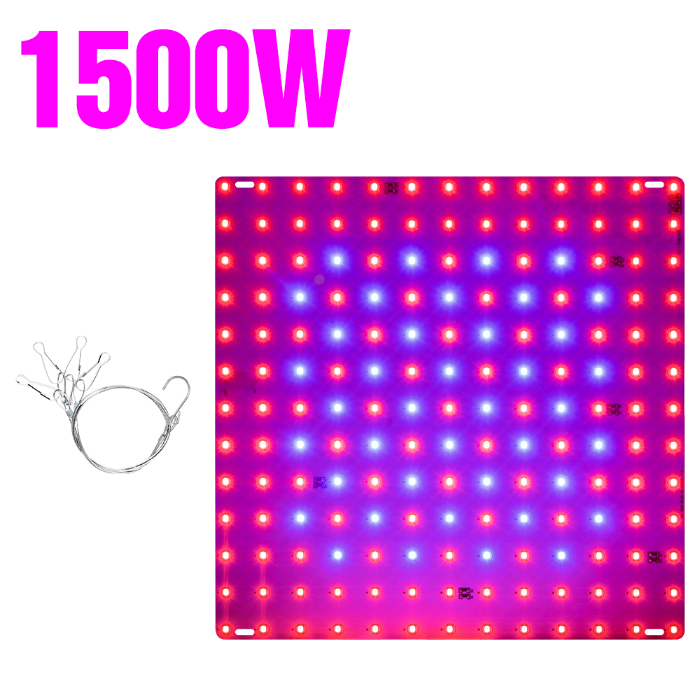 Lampe horticole de croissance LED, 220V, 1000W, spectre complet, panneau quantique pour semis, tente de culture hydroponique, 1500W: 1500W-169leds / EU plug