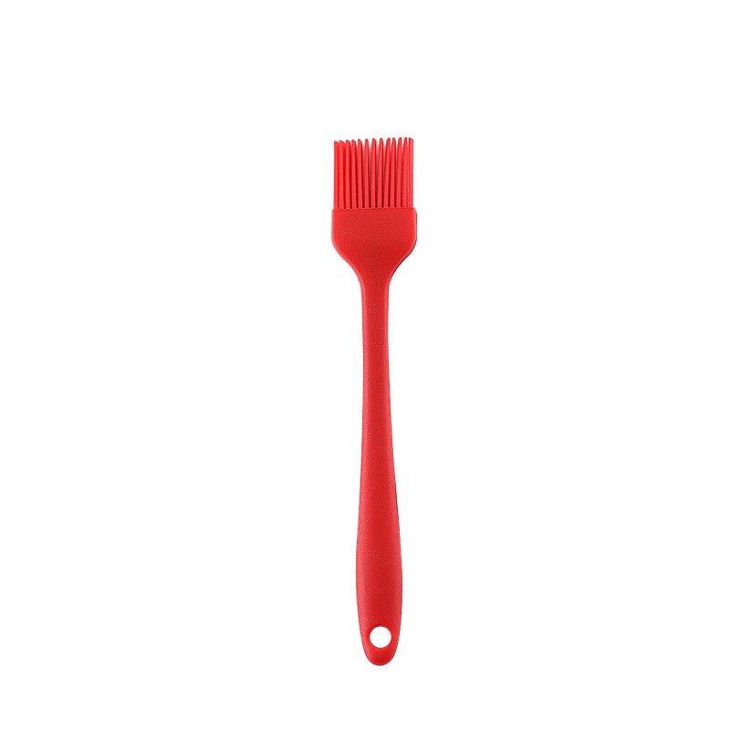 Silicone Spatula Turner Slotted spoon Ladle Spoon Spoon Spatula Spooula Spatula Basting brush Food Tongs Silicone Kitchenware: Red Brush