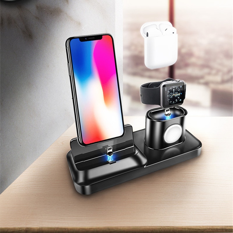 Smartphone Dock Dex Laadstation Voor Apple Horloge Docking Station Voor Iphone Horloge Oortelefoon Telefoon Magnetische Charger Base Stand