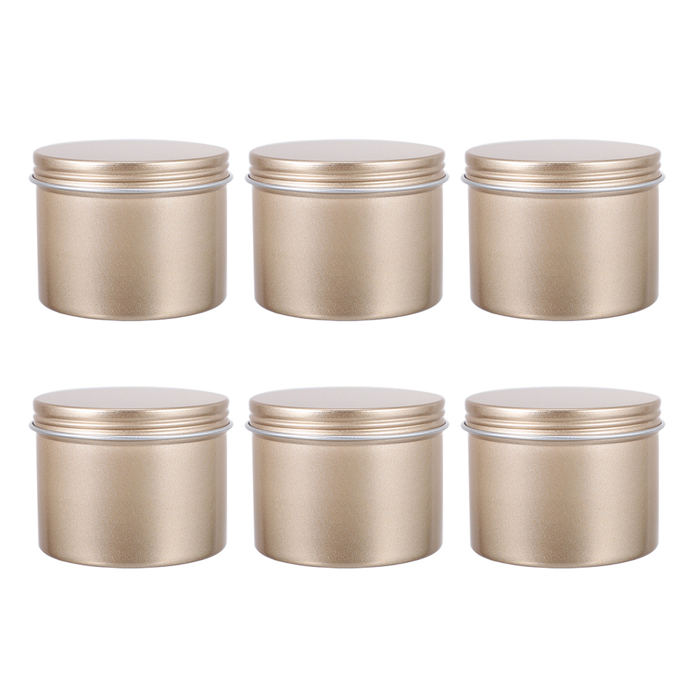 6 Pcs Small Cans Simple Home Round Useful Aluminum Storage Cans Aluminum Storage Jars for Home Storage