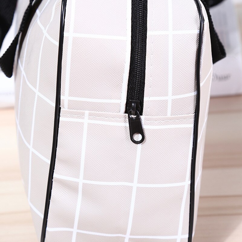 Neceser grande de viaje para mujer, bolsa de maquillaje colgante para baño, almacenamiento informal, negro y gris