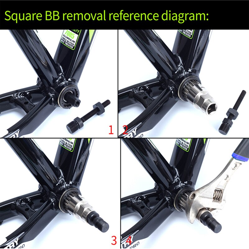 Bicycle Bottom Bracket Removal Tools for Square Hole & Spline Axis BB Anti Bike Disassembly Repair Socket Fixing Rod