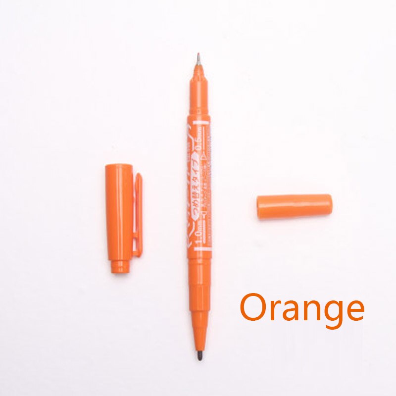 12 pièces Zèbre Huileuse Petite bicéphale Marqueur Stylo MO-120-MC à séchage Rapide Stylo N'est Pas de Décoloration, et Non toxique: Orange