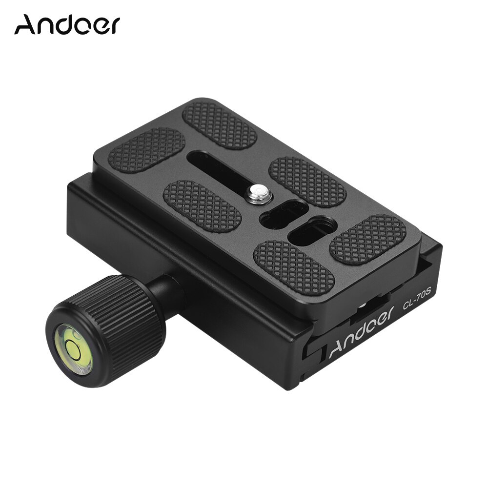 Andoer 70mm Camera Accssories Quick Release Plaat Aluminium Statief Monunt Accessoires voor Statiefkop