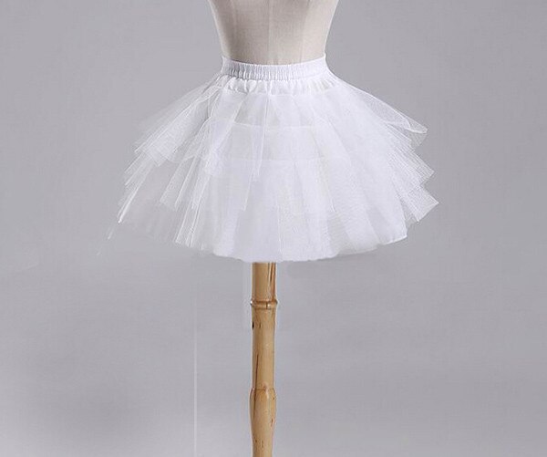 Jupon court 3 couches, sans capuche, robe de cérémonie, Crinoline pour fille à fleurs, sous-jupe de mariage