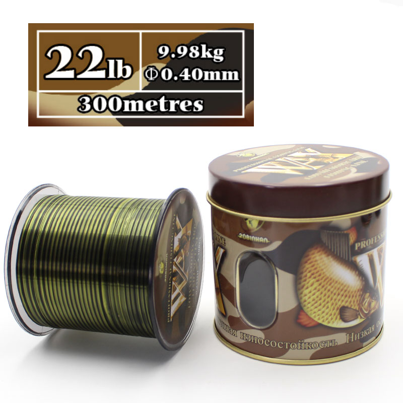 300M Karper Vislijn Super-Stoere Monofilament Belangrijkste Lijn Karper Nylon Draad Vislijn Voor Reel Karper Feeder visgerei: 0.40mm - 22lb