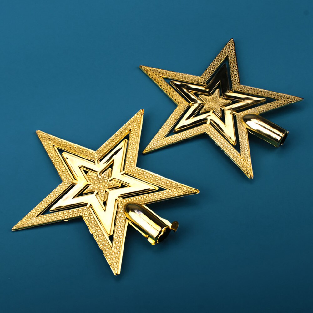 OutdoOutdoor Home Decor Vrolijk Kerst Ornamenten Boom Topper Glitter Ster Decoratie Thuis Tafel Xmas Decoratie