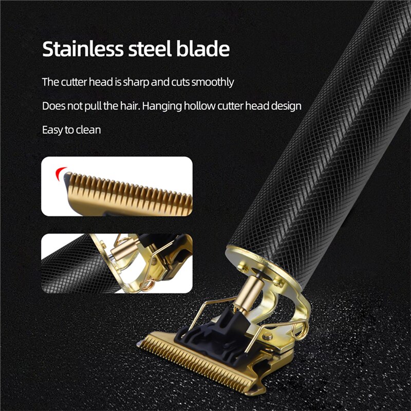 CkeyiN T Blade Hair Trimmer Strong Power Electric Hair Clipper Low Noise Undercut Hair Carving Haircut Tool Razor