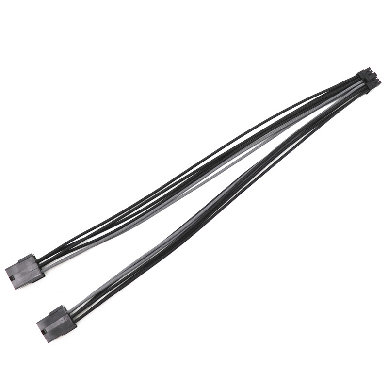 Angitu Nvidia RTX30 3070 3080 RTX3090 12Pin Power Cable Mini 12p to 2x8Pin GPU Adapter Cables -30cm: Black grey