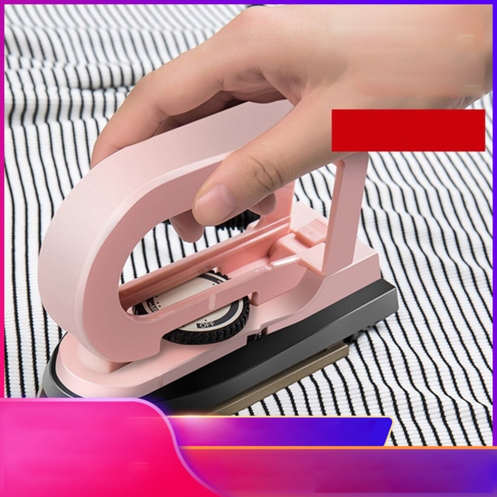 Elektrische Schok Draagbare Huishoudelijke Elektrische Ijzer Stoomstrijkijzer Stoomboot Flatiron Temperatuurregeling Home Reizen: Roze