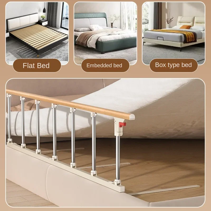 Riel de seguridad para cabecera de personas mayores, protector de cama de un solo lado, barrera anticaída para personas mayores, mango de asistencia para cama en casa