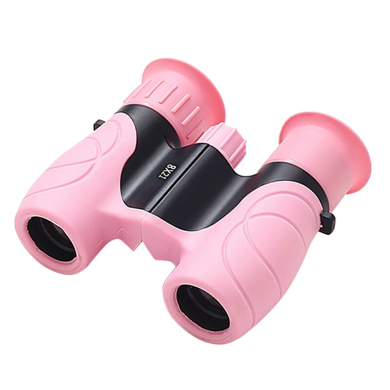 Verrekijker Voor Kinderen Hoge-Resolutie 8X21 Kleine Compacte Speelgoed Verrekijker Voor Vogels Kijken Wandelen Camping Exploratie: pink   black