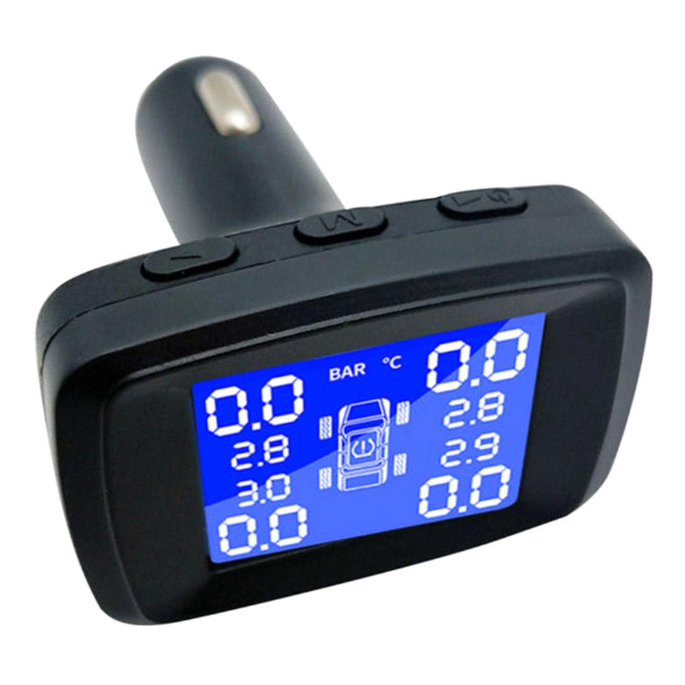 Voiture TPMS sans fil système de surveillance de la pression des pneus moniteur LCD + 4 capteurs externes Kit