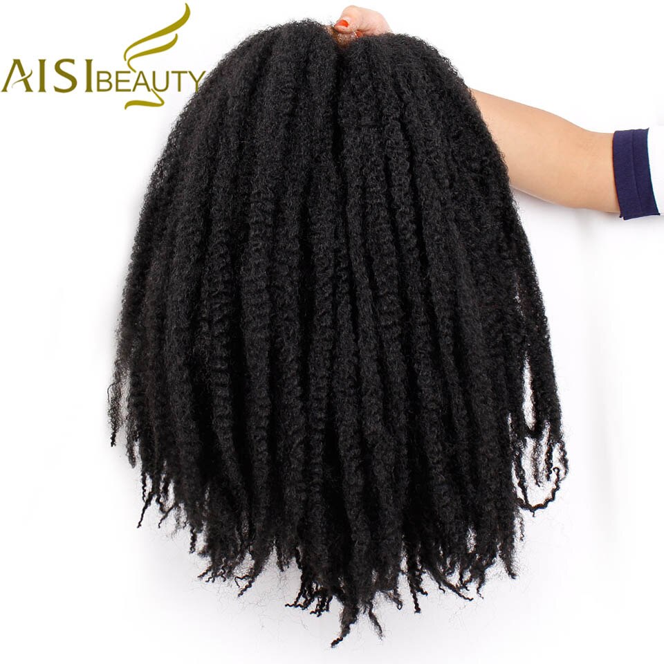 Ombre Marley Braids Hair Crochet Afro Kinky 18 inch Synthetic Braiding Hair Crochet Braids Hair Extensions Bulk