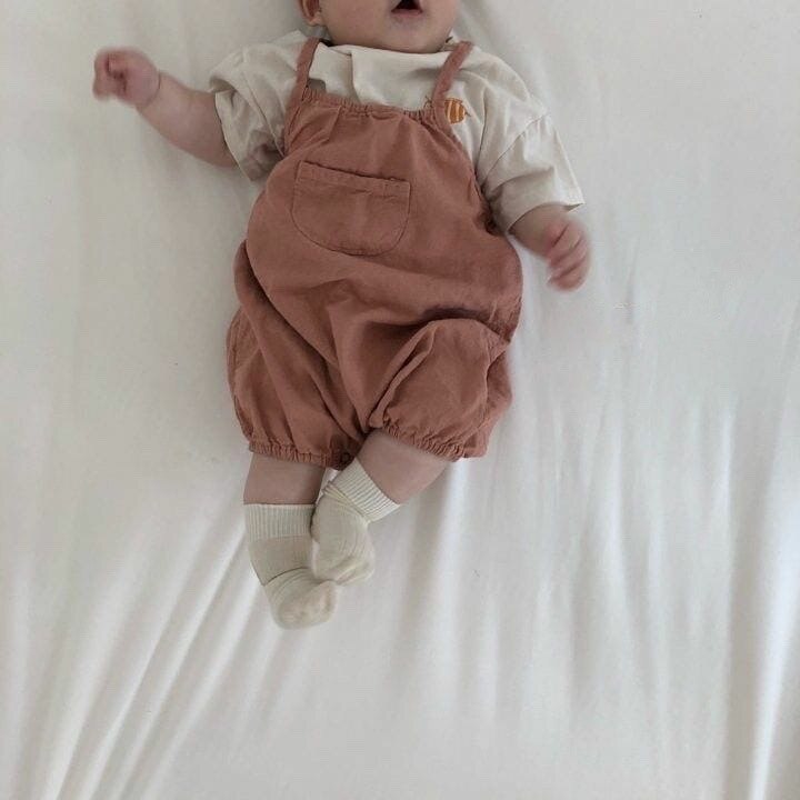 Summer Toddler Overalls Baby Suspender Pants Solid Baby Boy Overalls Girls And Boys Cute Romper Kids Pants: bodysuit2 / 9M