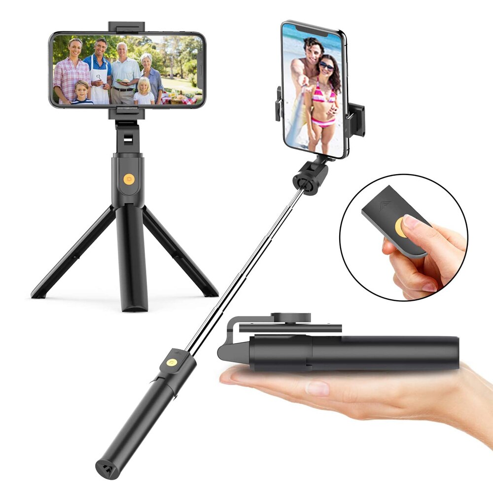 Selfie Stok Telefoon Statief Uitschuifbare Mobiel Statief Stand Bluetooth Afstandsbediening Voor Android Ios Lichtgewicht Voor Thuis En Reizen