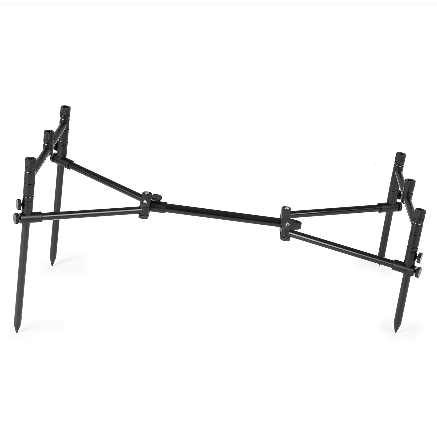 Detachable Fishing Rod Stand Buzz Bar Pole Rest Head Folding Retractable Reservoir Fishing Rod Holder with Carry Bag