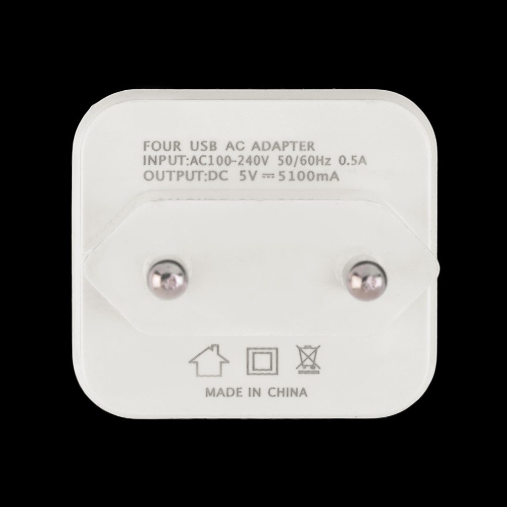 4 -poorts usb-reiswandlader, multi-power adapter, eu-stekker voor digitale camera's en andere apparaten