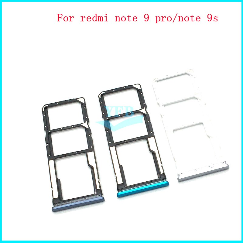 10Pcs Voor Xiaomi Redmi Note 9 Pro 9S Reader Sim &amp; Sd Kaart Lade Houder Slot Adapter Vervanging deel