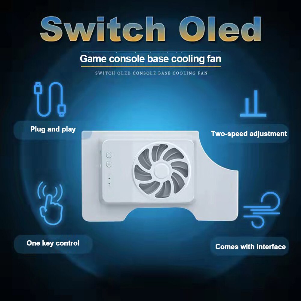 Cooling Fan NS Switch OLED External Turbo Pumping Cooler Radiator Base For Nintendo Switch OLED Docking Station Silent Heat Sink
