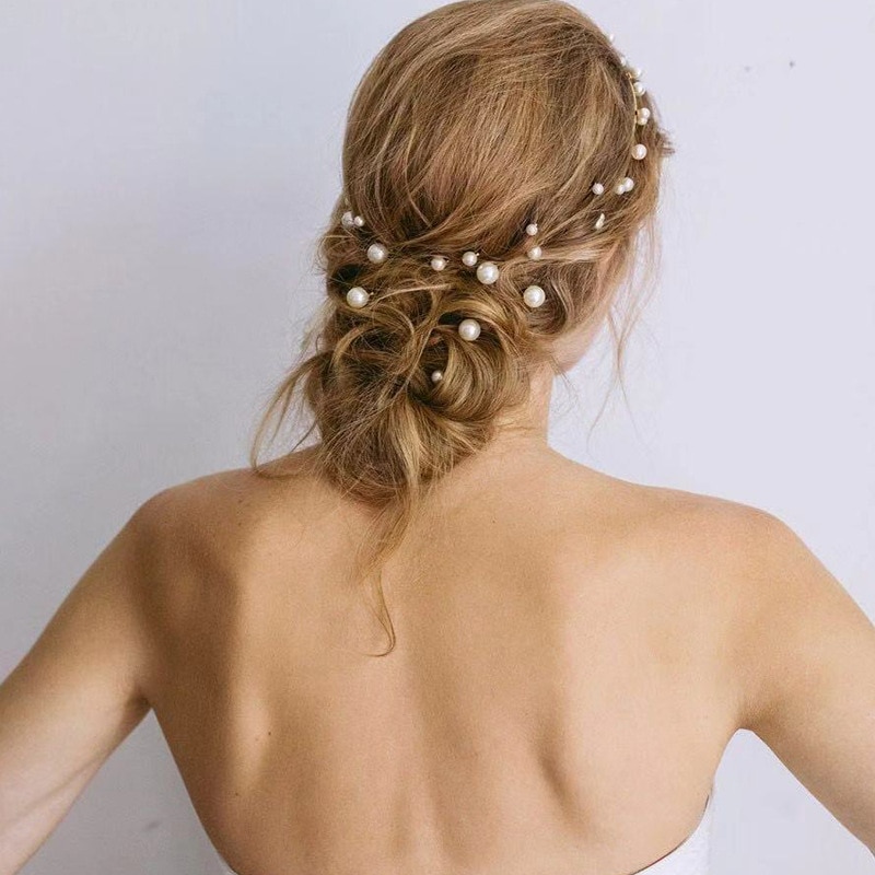 1 Set Parel Haar Clip voor Vrouwen Elegante Bruids Hoofdtooi Haarspelden Haar Pin Haar Stok Meisje Haar Accessoires