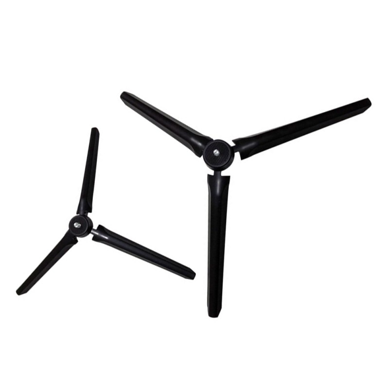 Tornillo estándar de cámara de 1/4 pulgadas ABS + Metal negro portátil, Mini empuñaduras de trípode, estabilizador para cámaras, teléfono y proyector