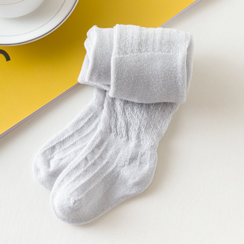 Leuke Zomer Baby Meisje Panty Anti-Muggen Effen Kleur Baby Panty Dunne Ademende Pasgeboren Leggings Kinderen Kous 0-1y: gray